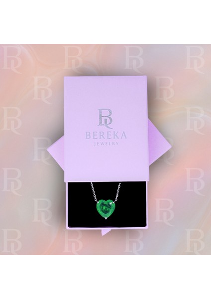 Zümrüt Yeşili Kalp Candy Kolye – 925 Ayar Gümüş modelleri