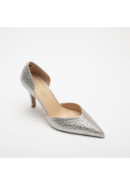 Albertina Taş Detaylı Topuklu Ayakkabı