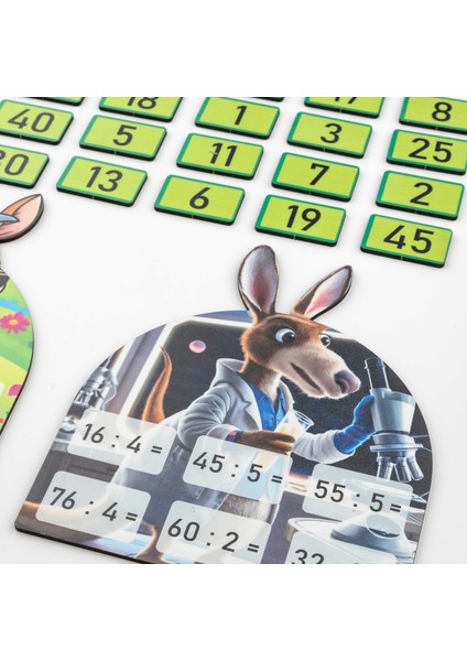 Kanguru Matematik Mesleğini Seç Oyunu-Bölme Işlemi Öğrenme| 2-5 Oyuncu | Ilkokul Müfredatına Uyumlu / 7-9 Yaş fırsatları