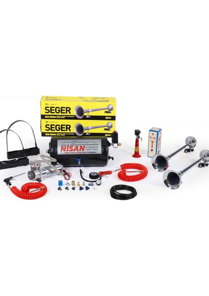 Islık + Çift Marin Korna Ekipmanlı Set