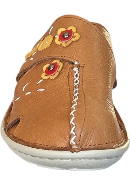 25Y NBL08 Taba Kadın Hakiki Deri Günlük Terlik fırsatları