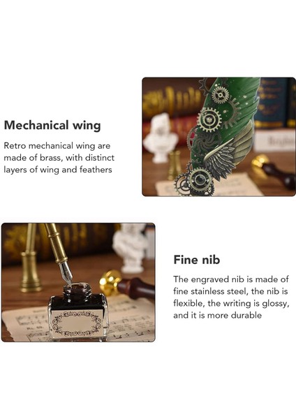 Featherpen Kuş Tüy Kalem Mürekkepli Divit Yazı Seti fiyatları