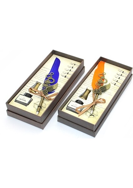 Featherpen Kuş Tüy Kalem Mürekkepli Divit Yazı Seti modelleri