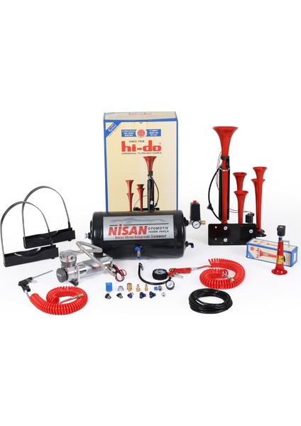 Islık + Yankılı Dadan Korna Ekipmanlı Set