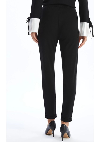 Lcwaıkıkı Basic Siyah Beli Lastikli Kadın Pantolon indirimleri