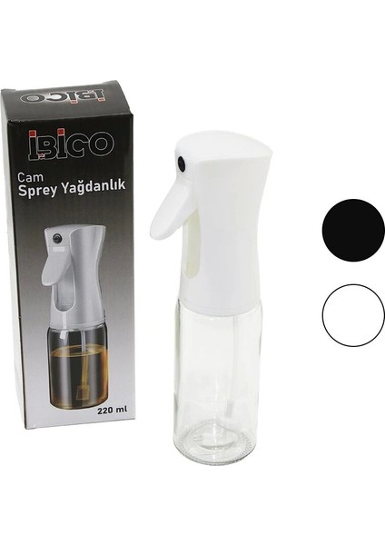 Cam 220ML Yağdanlık Sprey Siyah - Beyaz Plastik Başlık (5047)