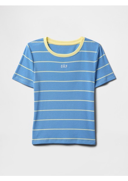 Kadın Mavi Modern Gap Logo Crop T-Shirt fiyatları