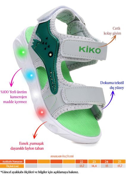 Arnı Günlük Işıklı Cırtlı Erkek Bebek Sandalet Ayakkabı fiyatları