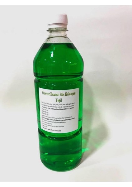 Yeşil Renkli Süs Kolonyası 1 Lt