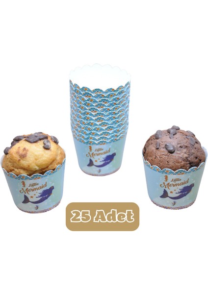 Deniz Kızı Temalı Cupcake Muffin Kalıbı