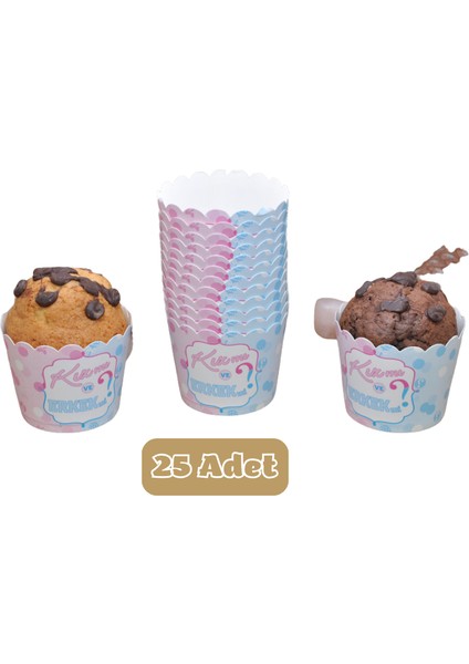 Cinsiyet Temalı Cupcake Muffin Kalıbı