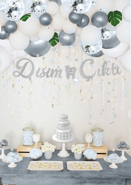 Dişim Çıktı Gümüş Kaligrafi Banner