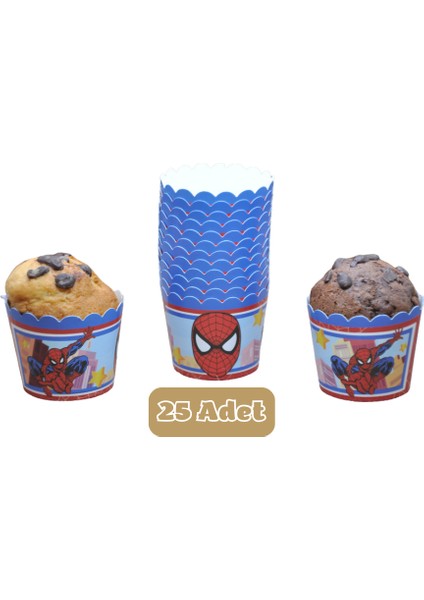 Örümcek Adam Temalı Cupcake Muffin Kalıbı