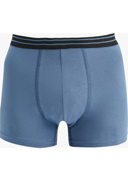 Pamuklu Regular Fit Şerit Detaylı 3'lü Boxer Seti indirimleri