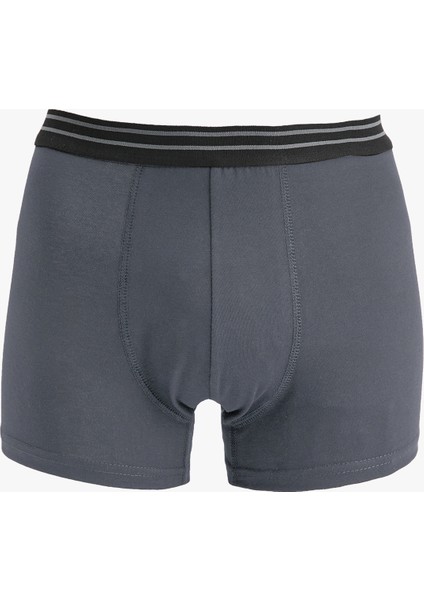 Pamuklu Regular Fit Şerit Detaylı 3'lü Boxer Seti