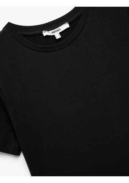 Pamuklu Slim Fit Kısa Kollu Bisiklet Yaka Tişört modelleri