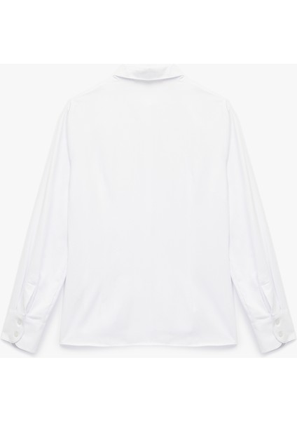 Düğmeli Uzun Kollu Regular Fit Poplin Gömlek fiyatları