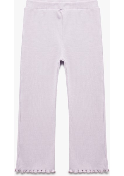 Beli Lastikli Pamuklu Kaşkorse Ispanyol Paça Tayt