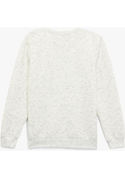Uzun Kollu Nakışlı Bisiklet Yaka Sweatshirt fırsatları