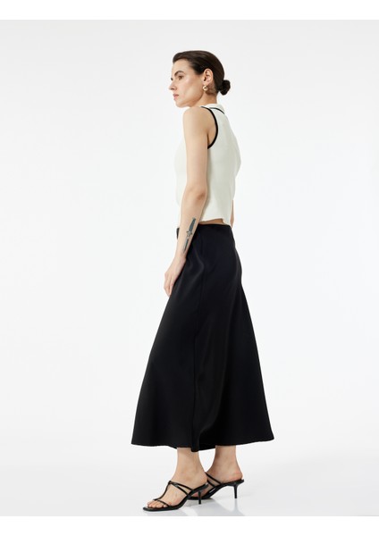 Regular Fit Midi Boy Saten Kloş Etek fiyatları