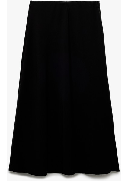 Regular Fit Midi Boy Saten Kloş Etek modelleri