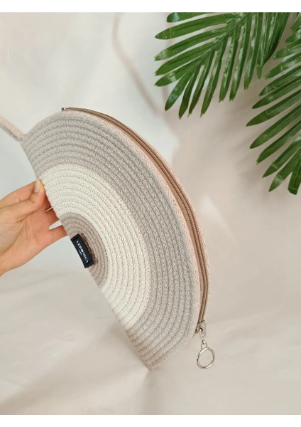 Veronica Art Renkli Clutch El Çantası Bej fırsatları