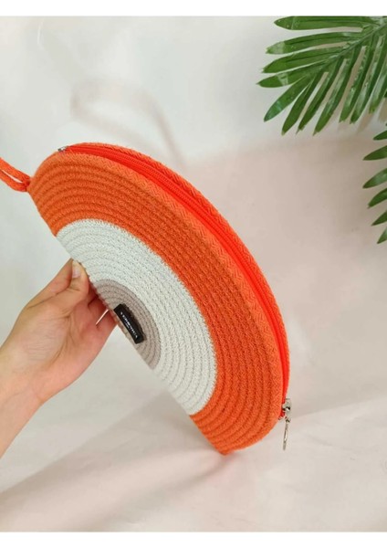 Veronica Art Renkli Clutch El Çantası Turuncu fiyatları