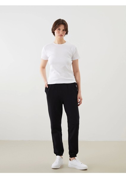 Lcwaıkıkı Basic Siyah Beli Lastikli Kadın Jogger Eşofman Altı