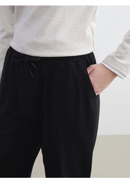 Lcwaıkıkı Basic Siyah Beli Lastikli Kadın Jogger Eşofman Altı indirimleri
