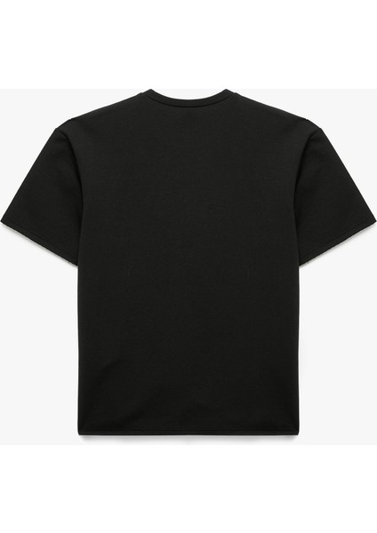 Baskılı Bisiklet Yaka Kısa Kollu Tişört fiyatları