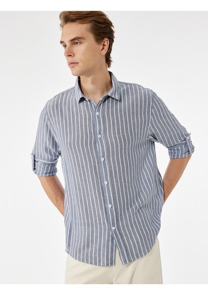 Regular Fit Pamuklu Klasik Yaka Uzun Kollu Gömlek fiyatları