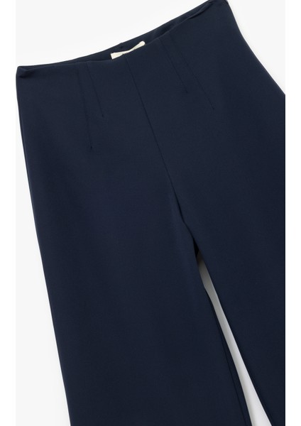 Normal Bel Bilek Boy Culotte Fit Geniş Paça Kumaş Pantolon modelleri