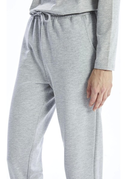 Lcwaıkıkı Basic Gri Kadın Beli Lastikli Düz Jogger Eşofman Altı modelleri