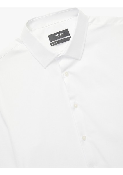 Slim Fit Yarım Italyan Yaka Uzun Kollu Gömlek modelleri