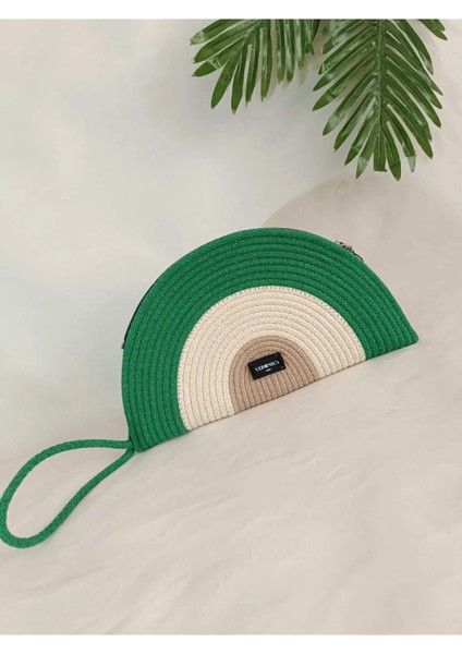 Veronica Art Renkli Clutch El Çantası Yeşil fırsatları
