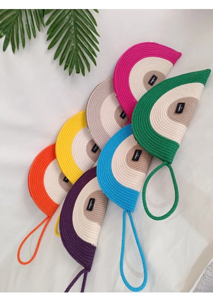 Veronica Art Renkli Clutch El Çantası Açık Mavi modelleri