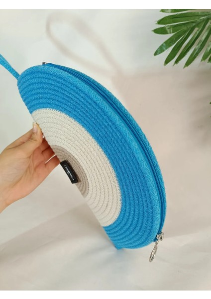 Veronica Art Renkli Clutch El Çantası Açık Mavi fırsatları