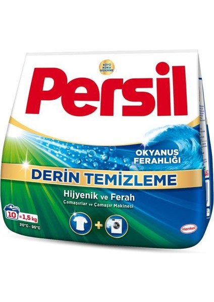 Okyanus Ferahlığı Derin Temizleme 1, 5 kg Toz Çamaşır Deterjanı Hijyenik ve Ferah fiyatları