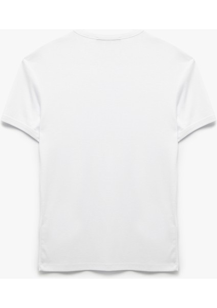 Kısa Kollu Bisiklet Yaka Pamuklu Basic Dar Kalıp Tişört fiyatları