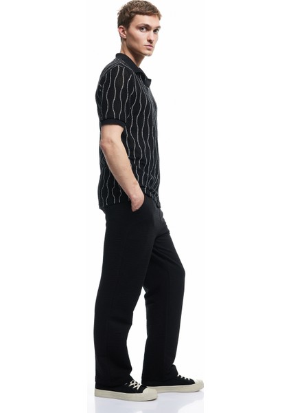 Pamuklu Dokulu Cep Detaylı Beli Bağcıklı Eşofman Altı