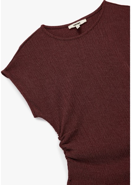 Bürümcük Kumaş Slim Fit Kısa Kollu Bisiklet Yaka Tişört modelleri