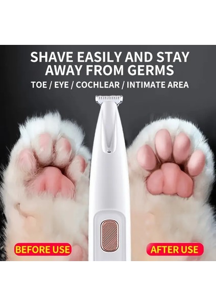 Kedi ve Köpekler Için Profesyonel Tıraş Makinesi(Pati ve Hassas Bölgeler) USB Şarjlı fırsatları