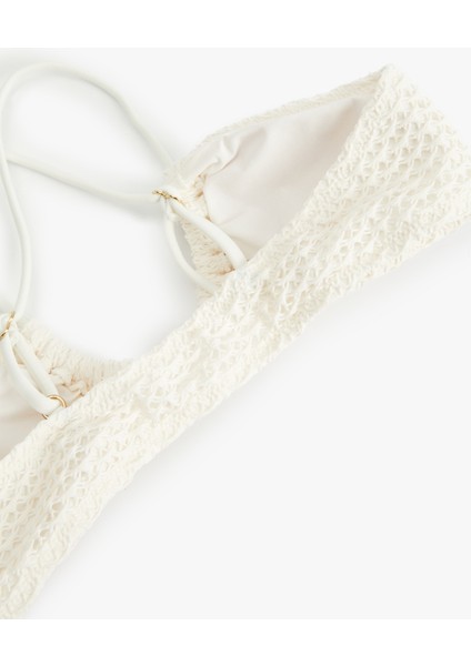 Deniz Kabuğu Detaylı Büzgülü Fileli Bikini Üstü fiyatları