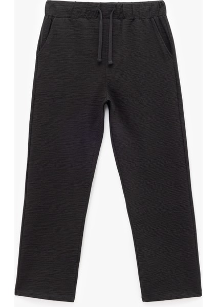 Pamuklu Dokulu Cep Detaylı Beli Bağcıklı Eşofman Altı modelleri