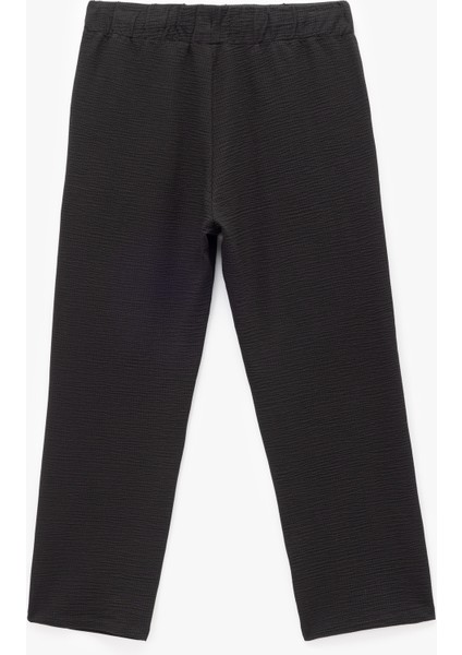 Pamuklu Dokulu Cep Detaylı Beli Bağcıklı Eşofman Altı fırsatları