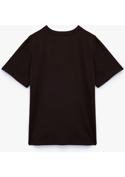 Kısa Kollu Bisiklet Yaka Pamuklu Basic Oversize Tişört fiyatları