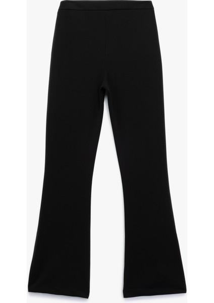 Slim Fit Yırtmaç Detaylı Ispanyol Paça Pantolon fiyatları