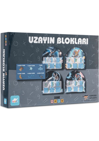 Kanguru Matematik Uzayın Blokları Oyunu-Basamak Değeri & Onluk-Birlik| 2-4 Oyuncu | Müfredata Uyumlu / 7-8 Yaş