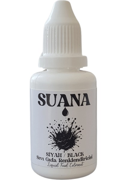 Suana Sıvı Gıda Boyası 20 ml Siyah