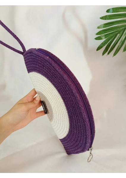 Veronica Art Renkli Clutch El Çantası Mor fırsatları